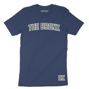 The Bronx Sport Color Navy Grey T-Shirt - New York Borough Hip Hop Rap Culture